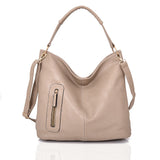 Nattie Side Zip Slouch Bag - Beige image 1