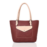 Allegro Front Pocket Shopper Bag - Burgundy image 1