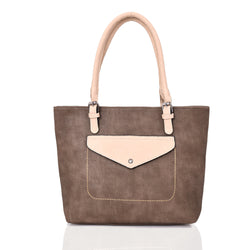Allegro Front Pocket Shopper Bag - Dark Khaki image 1