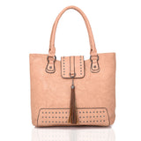 Irina Stud And Tassel Shopper - Beige image 1