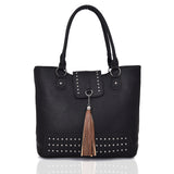 Irina Stud And Tassel Shopper - Black image 1