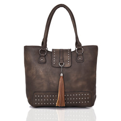 Irina Stud And Tassel Shopper - Brown image 1