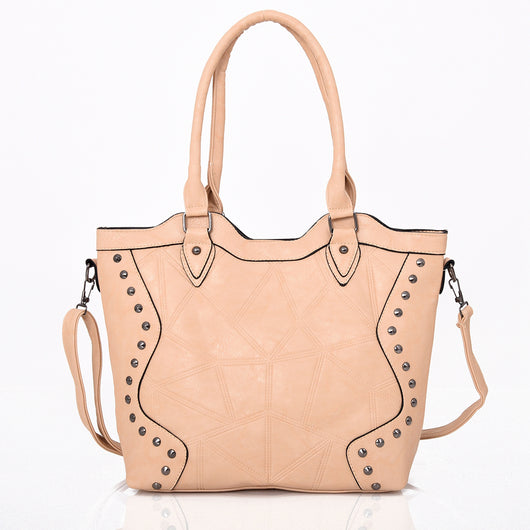 Marrie Studded Tote Bag - Beige image 1