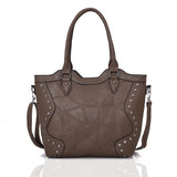Marrie Studded Tote Bag - Dark Khaki image 1