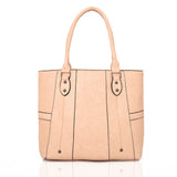 Lollie Stitch Panel Shopper Bag - Beige image 1