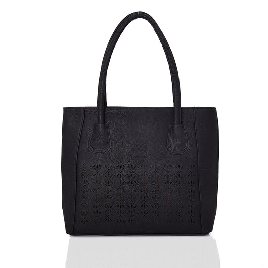 Antonella Laser Chop Tote - Black image 1