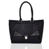 Janica Clip Front Stud Tote - Black image 1