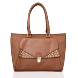Janica Clip Front Stud Tote - Yellow Brown image 1