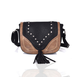 Natalya Stud And Tassel Cross Body - Black image 1