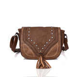 Natalya Stud And Tassel Cross Body - Brown image 1