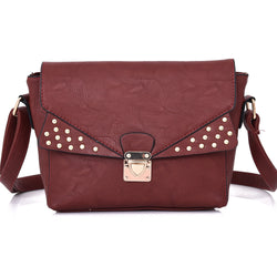 Valencea Stud Front Cross Body Bag - Red image 1