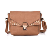 Valencea Stud Front Cross Body Bag - Tan image 1