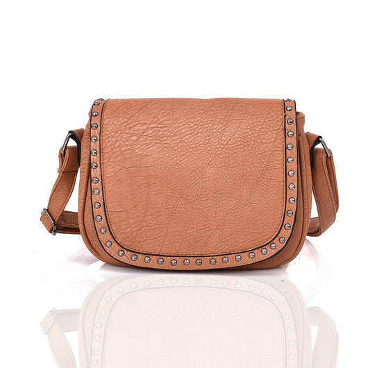 Livia Stud Cross Body - Tan image 1