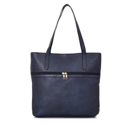 Philomeana Zip Shopper Bag - Dark Blue image 1