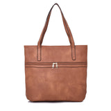 Philomeana Zip Shopper Bag - Red Brown image 1