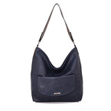 Terri Front Pocket Slouch Bag - Dark Blue image 1
