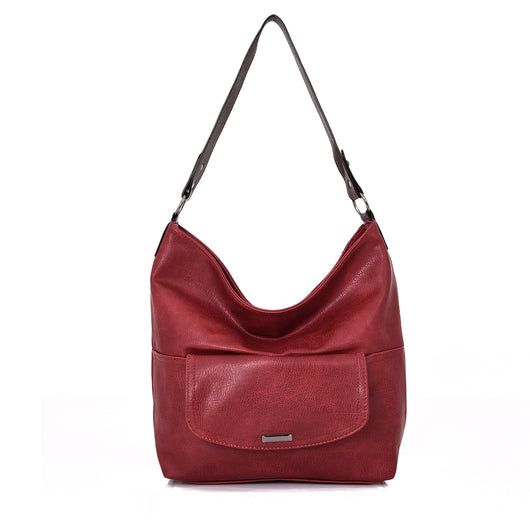 Terri Front Pocket Slouch Bag - Red image 1