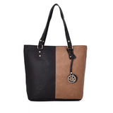 Pauline Twin Colour Shopper Bag - Black image 1