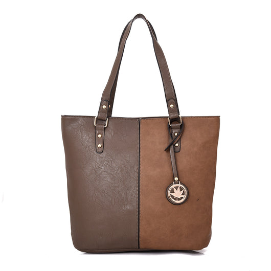 Pauline Twin Colour Shopper Bag - Grey image 1