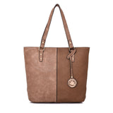Pauline Twin Colour Shopper Bag - Light Khaki image 1