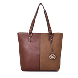 Pauline Twin Colour Shopper Bag - Red Brown image 1