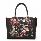 Samira Floral Tote Bag - Black image 1