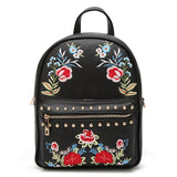 Aine Embroidered Backpack - Black image 1