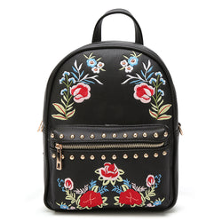 Aine Embroidered Backpack - Black image 1
