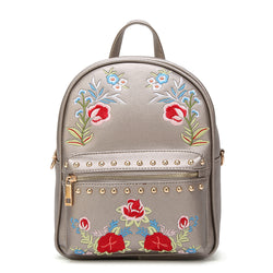Aine Embroidered Backpack - D.Silver image 1