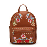 Aine Embroidered Backpack - Tan image 1