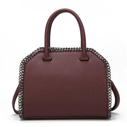 Ashlynn Chain Detail Tote Bag - Burgundy image 1