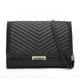 Angie Textured Flap Cross Body Bag - Black image 1