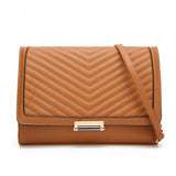 Angie Textured Flap Cross Body Bag - Tan image 1