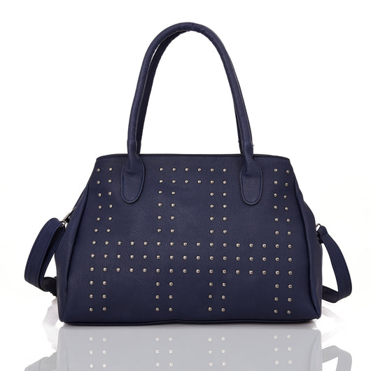Judi Stud Tote Bag Dark Blue image 1