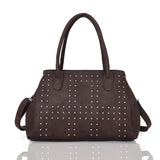 Judi Stud Tote Bag Brown image 1