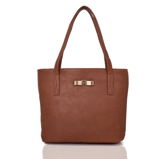 Jenni Bow Shopper Bag Red Brown image 1