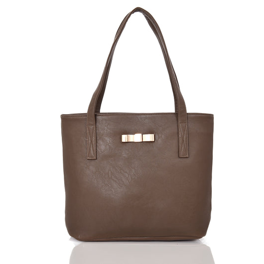 Jenni Bow Shopper Bag Dark Khaki image 1