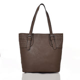 Kelli Stud Panel Shopper Khaki image 1