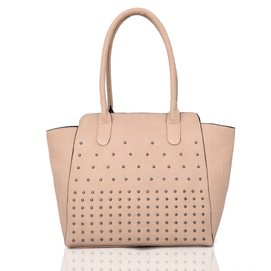 Lenni Stud Tote Bag Beige image 1