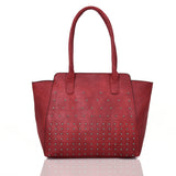 Lenni Stud Tote Bag Burgundy image 1