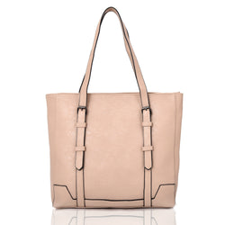 Althea strap front shopper bag beige image 1