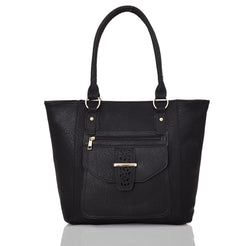 Mildred detail pocket shopper bag black image 1