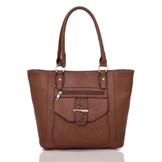 Mildred detail pocket shopper bag Red brown image 1