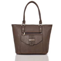 Mildred detail pocket shopper bag Dark Khaki image 1