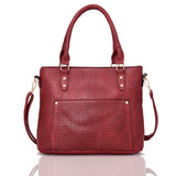 Elenor laser pocket shopper bag Red image 1