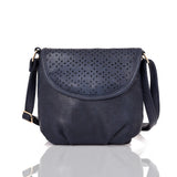 Aubree laser cut cross body bag blue image 1