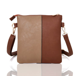 Hailey twin colour cross body bag Red Brown image 1