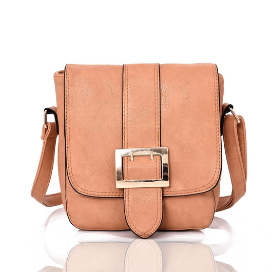 Bennet buckle cross body bag dark tan image 1