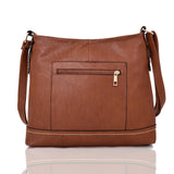 Karenina pocket cross body bag red brown image 1
