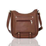 Harrie zip cross body bag red brown image 1